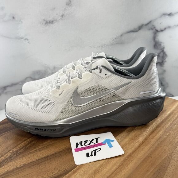 Men’s size 13-Nike Air Zoom Pegasus 41 NBY HF3939-900 White Grey Running Shoes - Picture 1 of 9